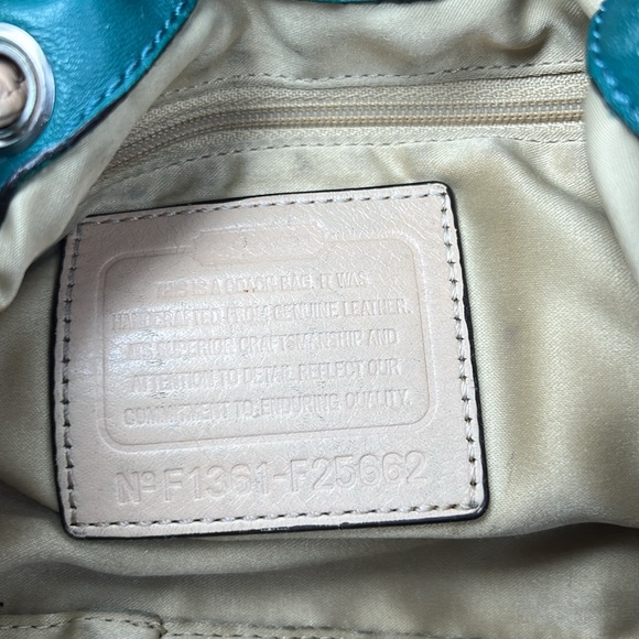 Coach 2013 Navy and Teal  Bag - Picture 9 of 9